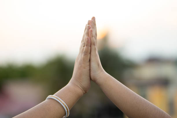 istock Child and Mother hand making high five 1224144456