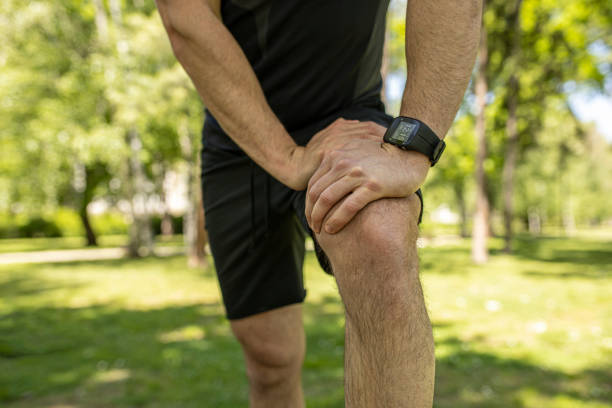 istock Man wearing a smart watch or fitness tracker on his hand 1224149607