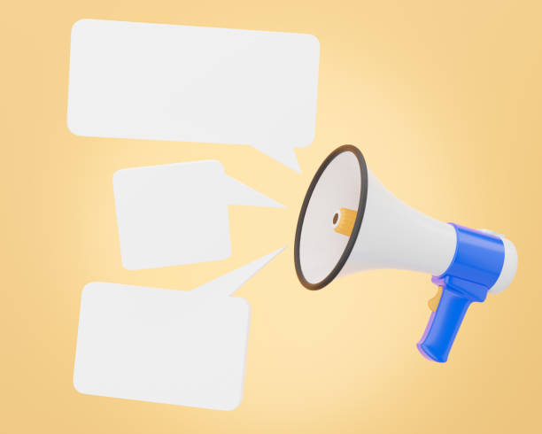 istock The megaphone and massage box on orange background. 1224150055