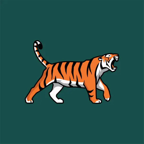 Vector illustration of Tiger_logo