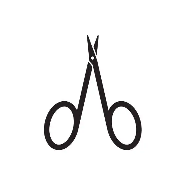 Vector illustration of cuticle scissors icon