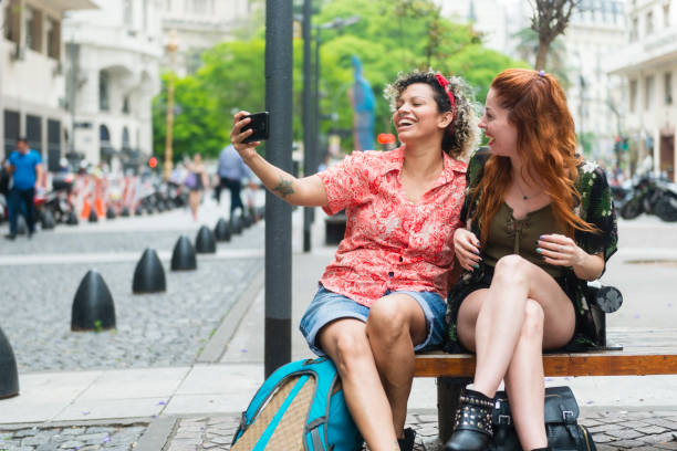 istock Taking a selfie in downtown Buenos Aires 1224158003