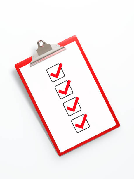 istock Red Clipboard with To Do List Isolated on White Background 1224159203