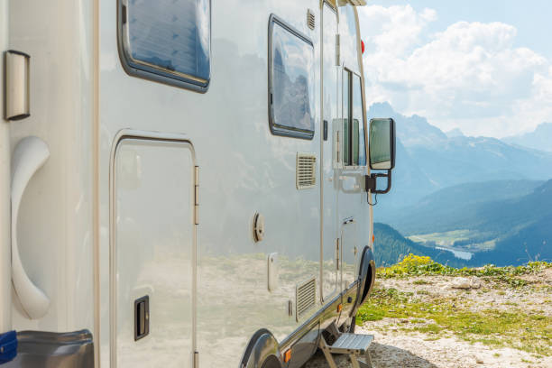 istock RV Parked On Mountain Peak. 1224159692