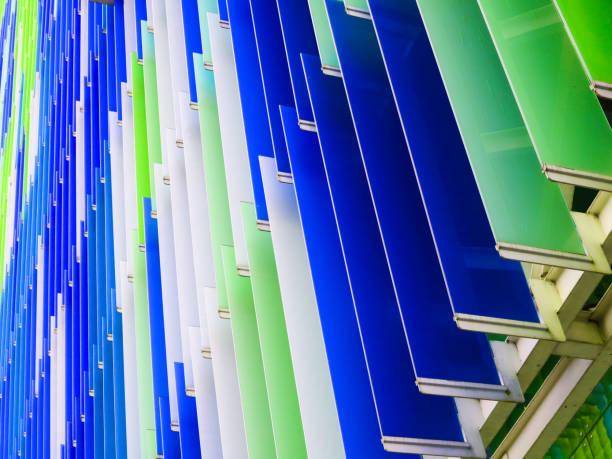 istock acrylic plastic sheet interior and bottom white blue green 1224161170