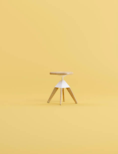 istock chair isolated on yellow background 1224163709