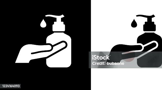 istock Sanitizer Liquid Hand Soap Icon 1224164093