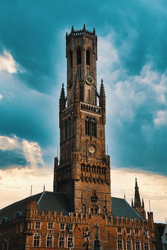 Belfry of Bruges and medieval old town - Bruges, Belgium