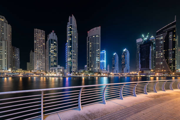 istock Dubai Marina in evening 1224166847