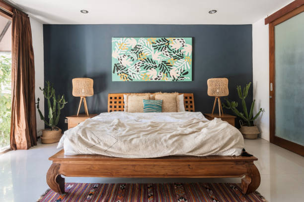 istock Classic interior bedroom at cozy house with ethnic decor 1224168000