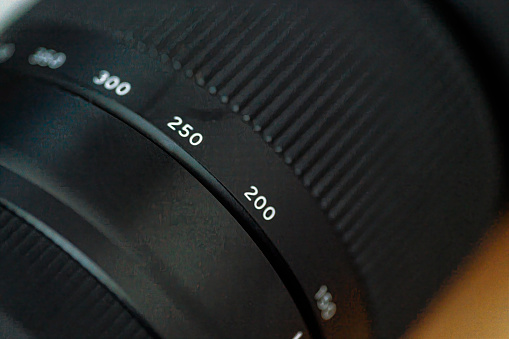 Modern digital camera ultra telephoto zoom barrel.