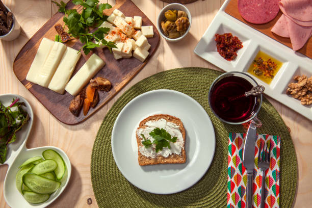 istock Top view of a breakfast table 1224168527