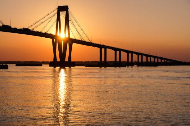 istock Corrientes Bridge seen from the coast 1224170858