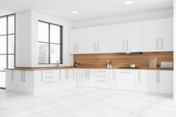 istock White and wooden kitchen corner with countertops 1224173484