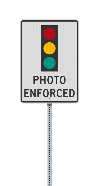 istock Photo Enforced Traffic Light road sign 1224173641
