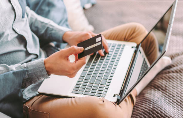 istock Online shopping and internet payment for puchases from home 1224176596