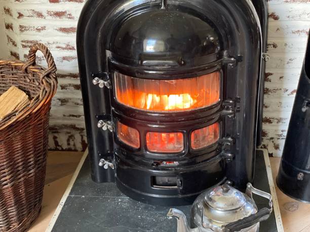 istock Burning wood stove 1224177643