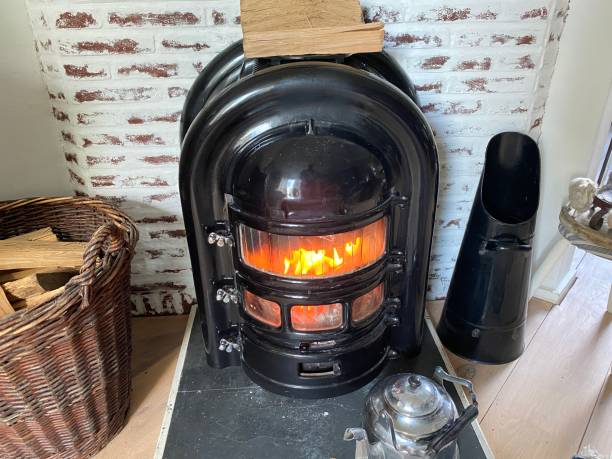 istock Burning wood stove 1224177649