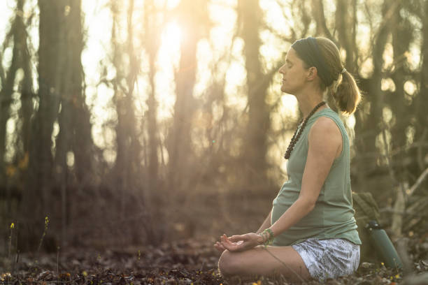 istock Prenatal Yoga in the Forest 1224177716
