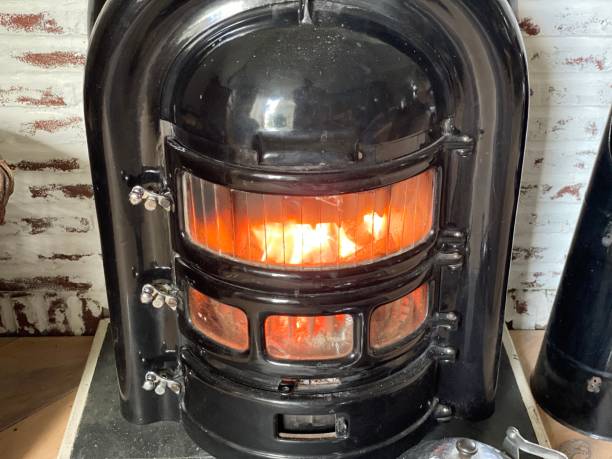 istock Burning wood stove 1224177795