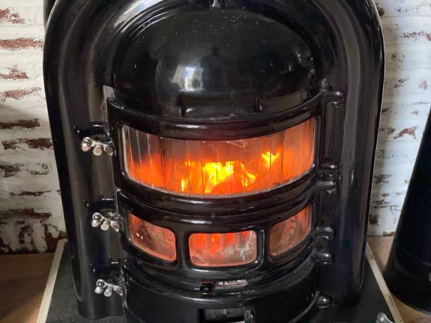 istock Burning wood stove 1224177844