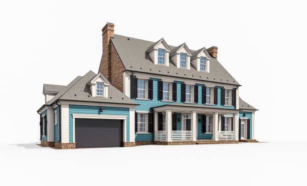 istock 3d rendering of modern classic house in colonial style isolated on white 1224177939