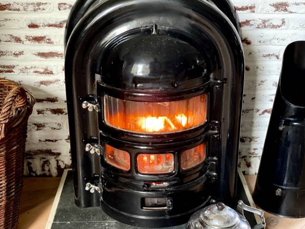 istock Burning wood stove 1224177945