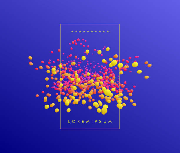 istock Floating liquid blobs. Abstract colorful banner with fluid shapes. Futuristic composition with bubbles. 3D vector illustration for advertising, marketing or presentation. 1224178368