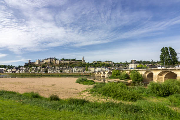 View of Loire valley in France stock photo