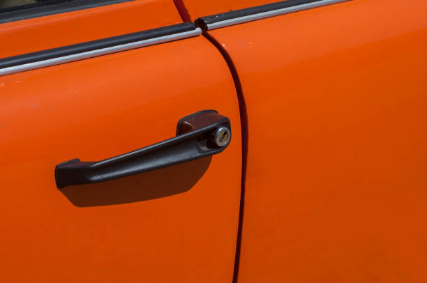 istock Vintage Trabant car door handle 1224188114