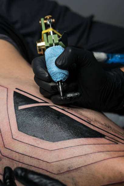 istock Process of making tattoo close-up 1224193298