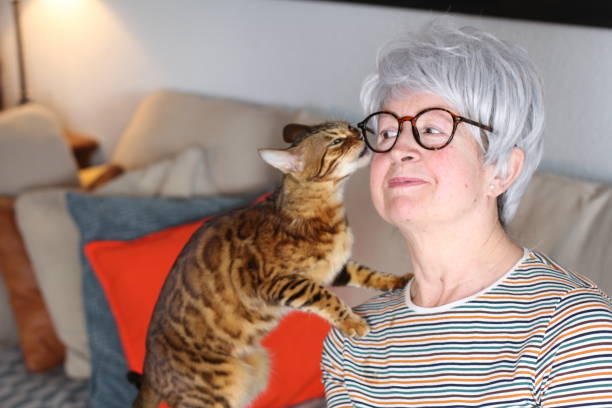 istock Senior woman showing complicity with her pet 1224193744