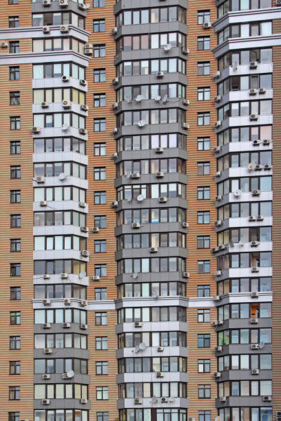 apartment building. modern architecture. stylish living block of flats - 13571 imagens e fotografias de stock