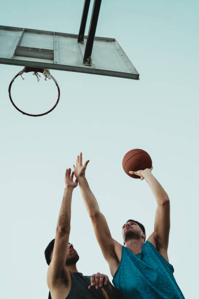 istock Young basketball players playing one-on-one. 1224196808