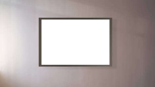 istock huge blank poster with space for template in frame hangs on conference hall wall 1224197177