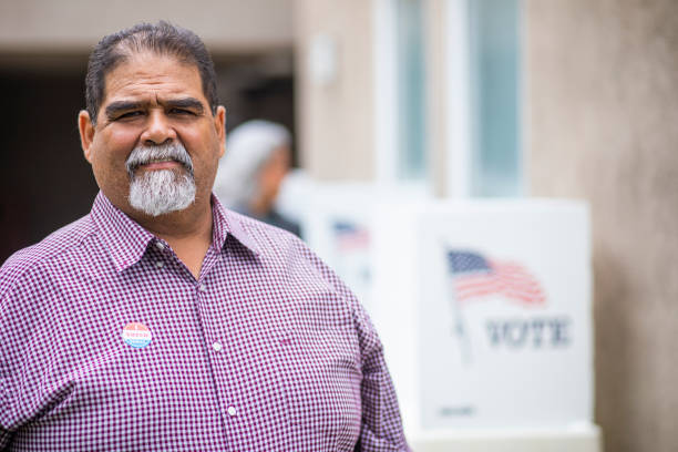 istock Senior Mexican Man Voting 1224201223