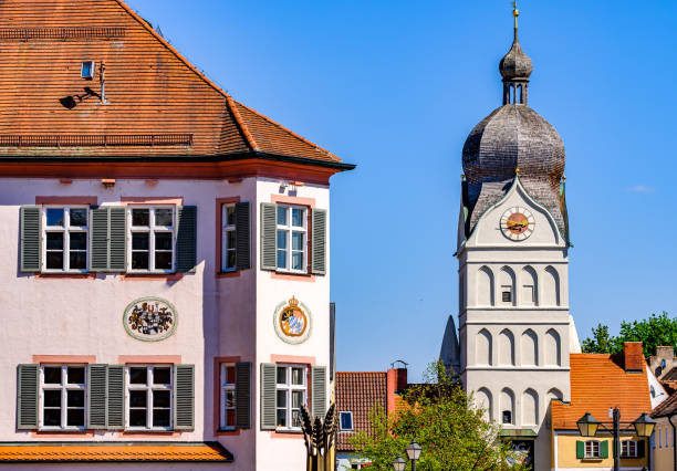 historic buildings at the famous old town of freising - bavaria