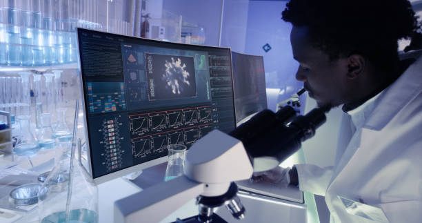 istock Young african ethnicity microbiologist studying coronavirus 1224202527