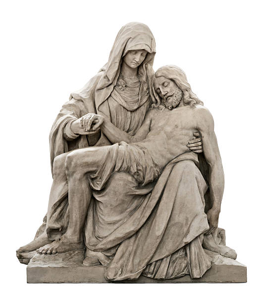 Statue of Mary mourning for Jesus Christ  pieta stock pictures, royalty-free photos & images