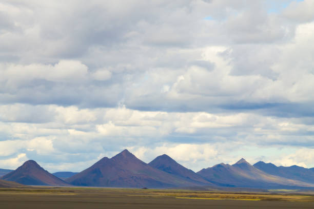 Desolate landscape along central highlands of Iceland. Iceland panorama. Route F907