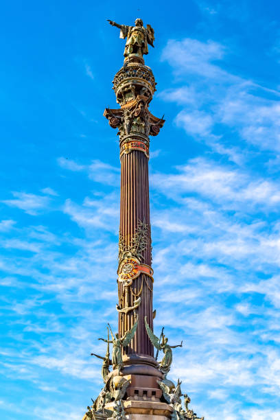 Columbus Monument in La Rambla, Barcelona.