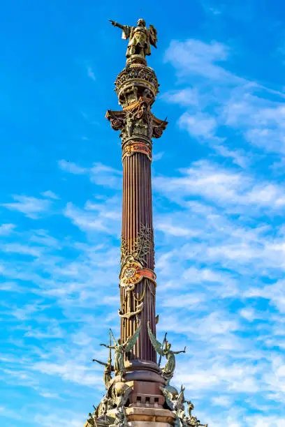 Photo of Columbus Monument in La Rambla, Barcelona.