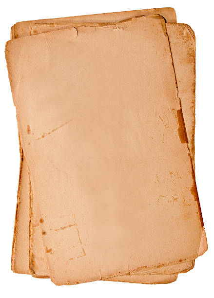 istock Piece of old paper on white 122420612