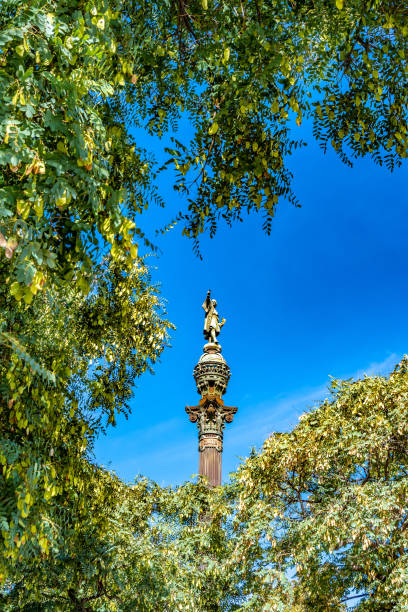Columbus Monument in La Rambla, Barcelona.