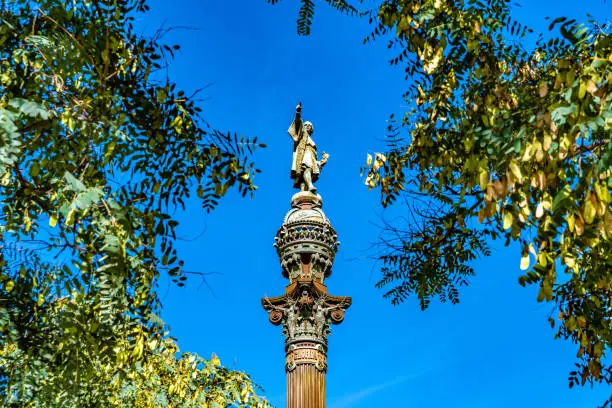 Photo of Columbus Monument in La Rambla, Barcelona.