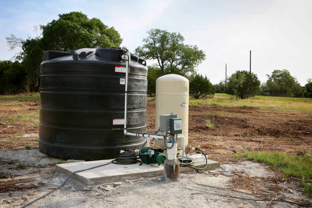 istock Deep water well set up, country side construction. 1224210093