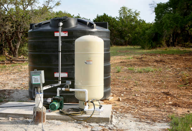 istock Deep water well set up, country side construction. 1224210099