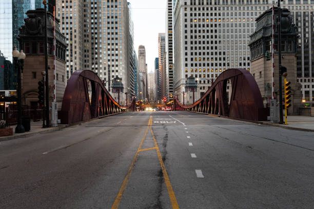 ponte lasalle street - trem elevado - fotografias e filmes do acervo