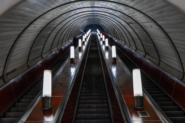 istock Metro escalators in Moscow. 1224215402