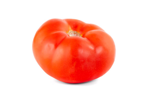 istock Red ripe tomato isolated on white background 1224217018